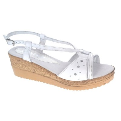 Sandale dama din piele naturala cu platforme de 6 cm LS36A2 Marimea 38 foto