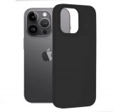 Cumpara ieftin Husa iPhone 14 Pro Max Negru Slim Mat cu Microfibra SoftEdge, Techsuit