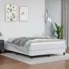 VidaXL Cadru de pat, alb, 140x190 cm, piele ecologică 3120695