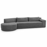 Canapea Modulară Curbată pentru Living, Gri