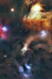 Tablou Canvas pe temă cosmică cu culori eterne, 26 x 39 cm, CMCLASS