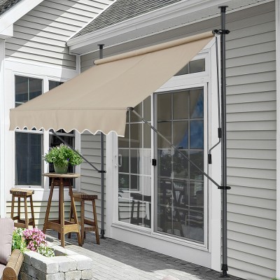 Copertina retractabila Wave 200 x 120 x 220 - 309 cm bej [pro.tec] HausGarden Leisure foto