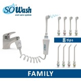 Hidropulsor / Dus Bucal So Wash Family, Fara Rezervor, 8 Capete, travel bag