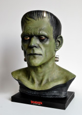 Frankenstein Life Size bust Boris Karloff 44 cm inaltime, UNICAT, custom paint foto
