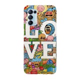 Husa compatibila cu Oppo A54 5G model Love is art, Silicon, TPU, Viceversa, Transparent, Carcasa