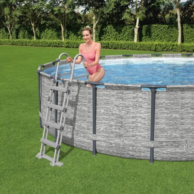 Bestway Scara de siguranta piscina cu 4 trepte Flowclear, 122 cm GartenMobel Dekor foto