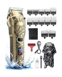 Masina de tuns profesionala, motor tare de 7000 RPM, aparat de tuns barba, pentru barbati, fara fir, lame din carbon, accesorii multiple incluse,12 pi