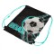 Sac Sport pentru copii Colectia St Right model Goal, negru - turcoaz, 43x34cm