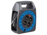 Prelungitor alimentare AS SCHWABE 10m 3G1,5mm&sup2; 4 prize PVC negru 16410