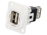 Adaptor USB A, dublu soclu, USB 2.0, plastic