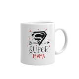 Cana alba personalizata Super Mama, INOVATIX&reg;. 330ml
