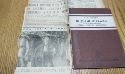 A. A. JDANOV - Cuvantare la Discutiile in Jurul Lucrarii lui G. F. Alexandrov: &amp;quot;ISTORIA FILOSOFIEI OCCIDENTALE&amp;quot; - 1948, 54 p. foto