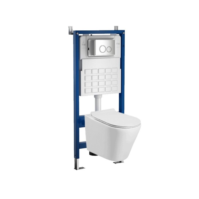 Set rezervor WC montat pe perete Roya Ride 82CHR