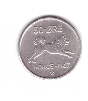 Moneda Norvegia 50 ore 1967, stare buna, curata foto