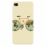 Husa silicon pentru Apple Iphone 4 / 4S, Retro Bicycle Illustration