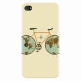 Husa silicon pentru Apple Iphone 4 / 4S, Retro Bicycle Illustration