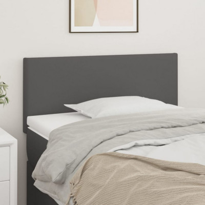 vidaXL Tăblie de pat, gri, 100x5x78/88 cm, piele ecologică foto