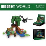 Set Cuburi Magnetice tip Minecraft - Aventura in Padure