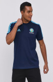 Adidas Performance Tricou UEFA Emblem bărbați, culoarea albastru marin, cu imprimeu