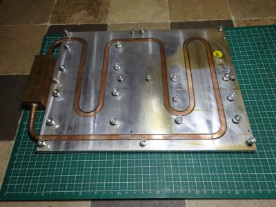 Sistem de racire cu lichid/water block /radiator aluminiu pentru circuite de putere/racire apa/insertie cupru foto