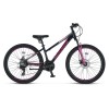 Bicicleta MTB Umit Mirage Lady 2D, 21 viteze, culoare negru/roz, roata 26&quot;, cadr... Cod:52664360001