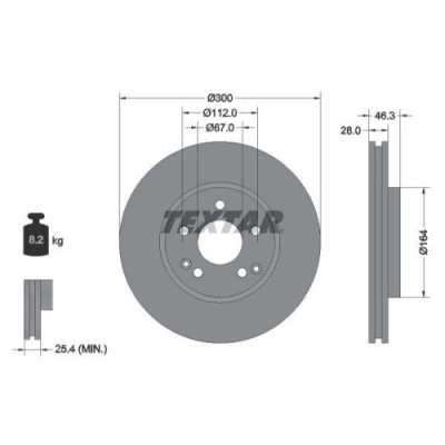 Set disc frana Chrysler Crossfire Roadster 05.04-12.08, Crossfire 07.03-12.08; Mercedes Clasa C (W203) 05.00-12.07, Clasa C Coupe (Cl203) 03.01-06.11 foto
