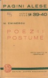 M. Eminescu - Poezii postume. Editie ingrijita de Ion Pillat (1939)