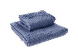 Cumpara ieftin Set 2 prosoape baie bambac albastru 36 x 56 cm, 53 x 96 cm, 500 gr