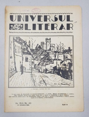 REVISTA &amp;#039;UNIVERSUL LITERAR&amp;#039;, ANUL XLII, NR. 43, 24 OCTOMBRIE 1926 foto