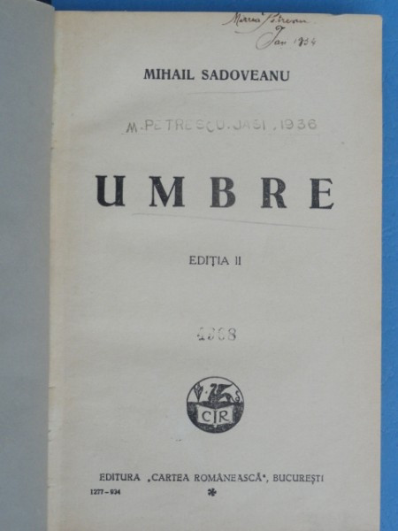Umbre - Mihail Sadoveanu