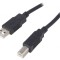 Cablu USB 2.0 A la B 0,5m negru