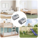 vidaXL Piulițe cilindrice 2 pcs Argintiu M6 x 13 mm Metal 864424