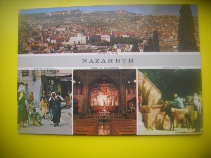 HOPCT 5878 ASPECTE DIN... NAZARETH -ISRAEL -STAMPILOGRAFIE -ASIA -CIRCULATA
