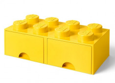 CUTIE DEPOZITARE LEGO 2X4 CU SERTARE, GALBEN (40061732) foto