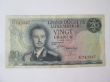 Luxemburg 20 Francs 1966,bancnota din imagini