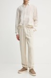 Les Deux pantaloni din in culoarea bej, drept, LDM510162