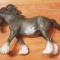 Figurina de colectie: cal Clydesdale Stallion Blue Roan 20 x 14 cm
