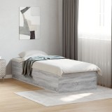 VidaXL Cadru de pat, gri sonoma, 100x200 cm, lemn prelucrat 3281054