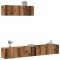 vidaXL Set dulap TV 3 piese montat pe perete lemn vechi lemn prelucrat 3329205