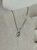 LANT + PANDANTIV AUR alb 14K + 1 Diamant = 0.25CT - De firma KoriFidis - 4.3g !