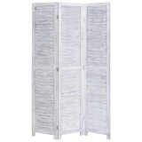 Cumpara ieftin Paravan de cameră cu 3 panouri, gri, 105 x 165 cm, lemn