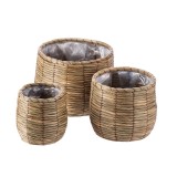 Cumpara ieftin Set 3 ghivece flori fibre naturale maro III 18 x 19 cm, 24,5 x 22 cm, 31 x 25 cm