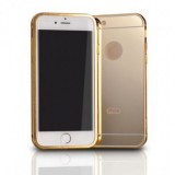 Husa Bumper Aluminiu Gold pentru Samsung Galaxy A5 (2016) A510 cu Capac Protectie