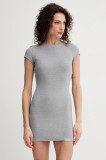 La Mania rochie culoarea gri, mini, mulată, ZOYA