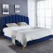 Pat Cloud 180x200 cm Tapitat Catifea Albastru Somiera Inclusa (cod ML 2006-19)