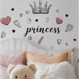 Cumpara ieftin Sticker Perete Autocolant Princess 60x70cm - 809832
