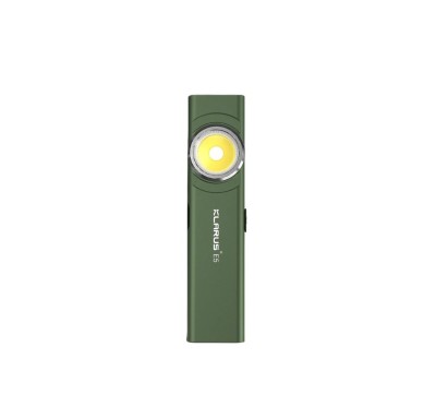 Lanterna EDC Klarus E5, 600 lm, baza magnetica, clips, incarcare USB-C, EDC, dublu LED pentru apropiere si distanta, verde foto