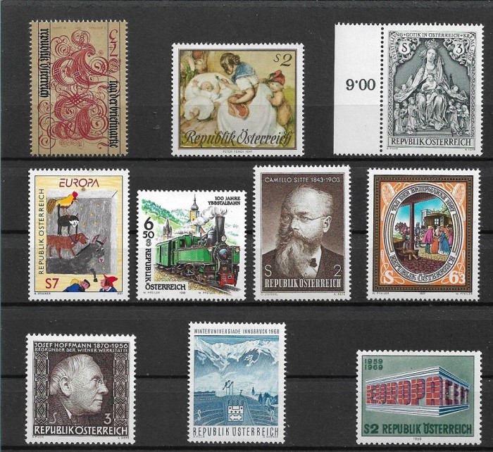 C3792 - lot timbre nestampilate MNH Austria