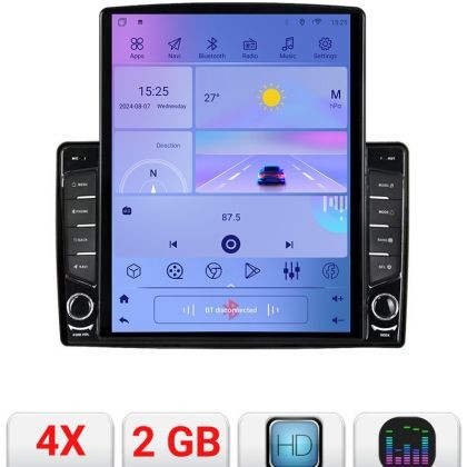 Navigatie universala 2din-2 ecran tip TESLA 9.7&quot; cu Android Radio Bluetooth Internet GPS WIFI 2+32 DSP Quad C CarStore Technology