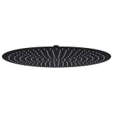 Cumpara ieftin Cap de dus tip ploaie rotund, negru, 50 cm, otel inoxidabil